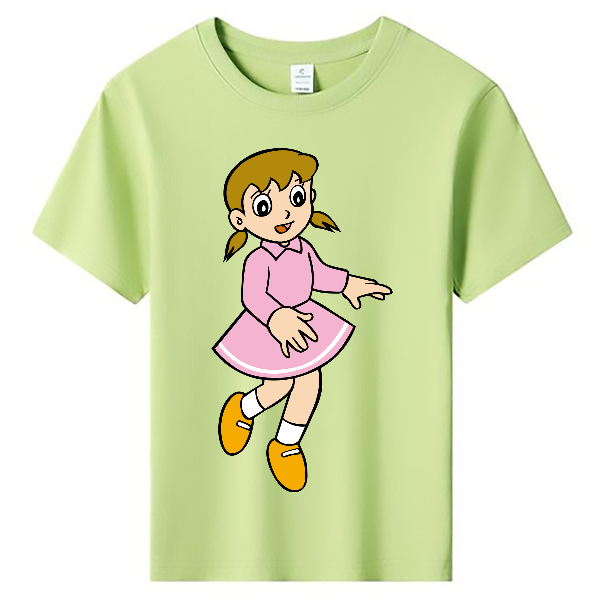 （画像用） ドラえもん みなもと しずか Doraemon Shizuka Minamoto 綿100％キッズTシャツ（フロントプリント）